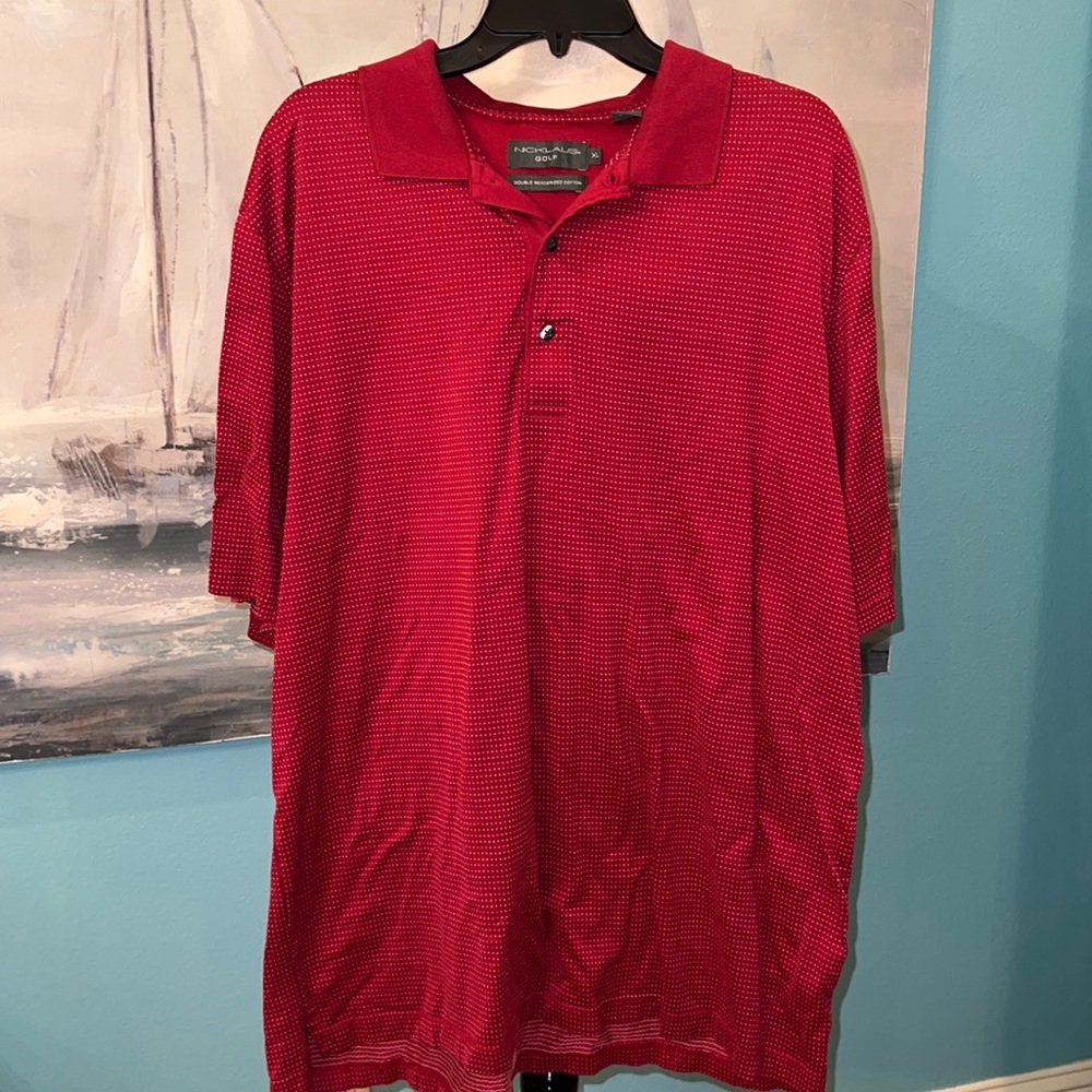 Jack Nicklaus Golf Red Polo Shirt, XL
